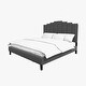 preview thumbnail 45 of 55, Tufted Upholstered Platform Bed with Sturdy Center Legs and Elegant Headboard for Bedroom by HULALA HOME