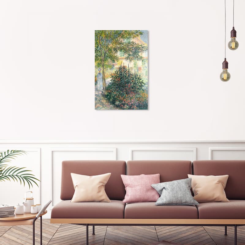 Wynwood Studio Canvas Floral and Botanical Camille Monet in the Garden at Argenteuil Wall Art Canvas Print - 20 x 30