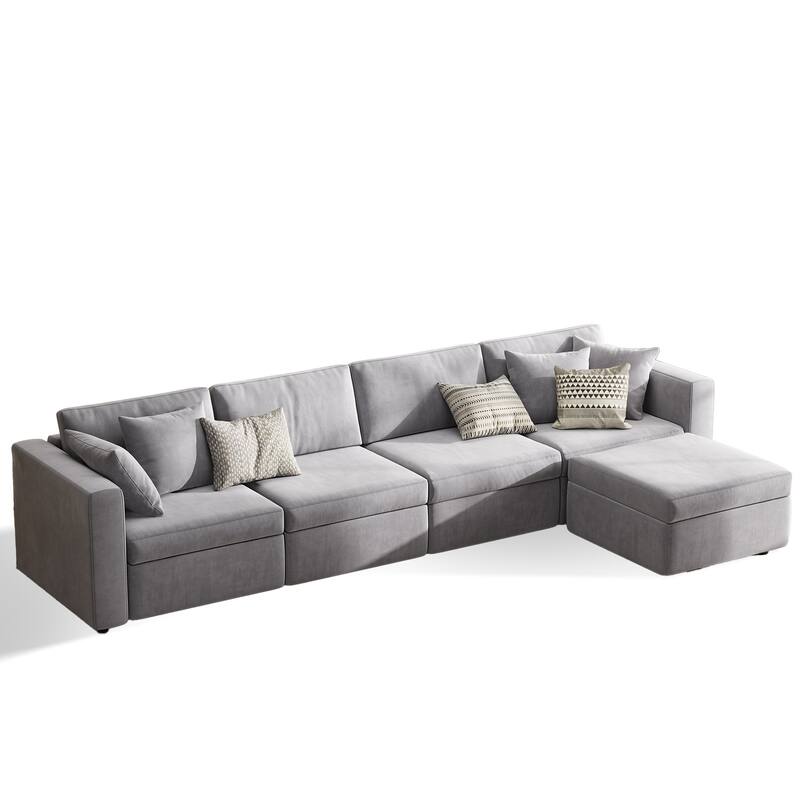 Pocassy Cloud Sofa Modular Sectional Couch with Seat Storage