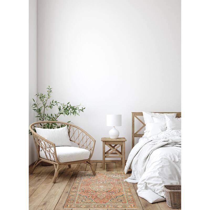 ECARPETGALLERY Hand-knotted Antalya Vintage Copper Wool Rug - 2'11 x 4'9