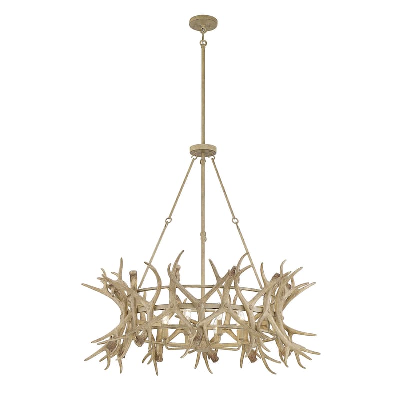 Savoy House 1-1760-8 Daniels 8 Light 40" Wide Antler Drum Chandelier