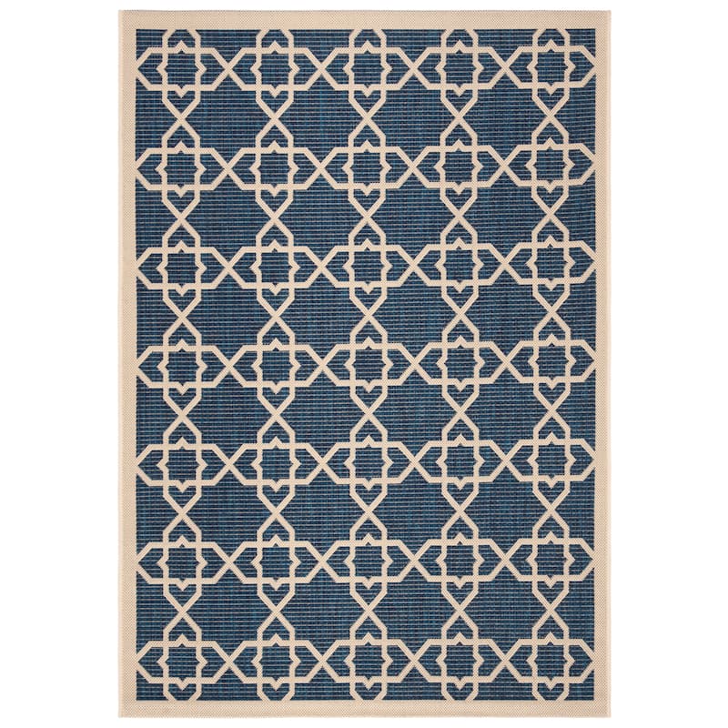 SAFAVIEH Courtyard Lawanda Trellis Indoor/ Outdoor Waterproof Patio Backyard Rug