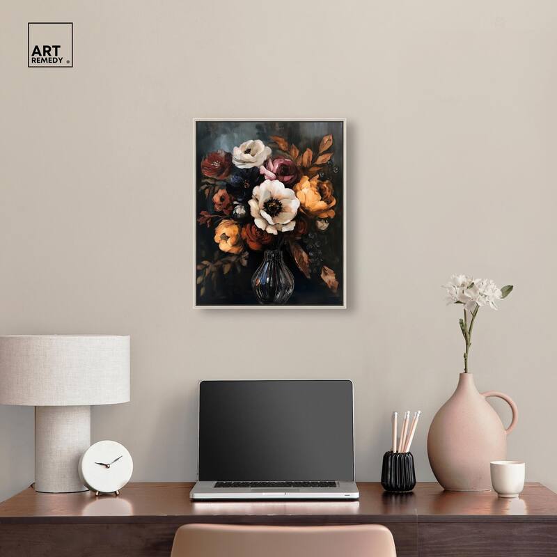 Velvet Night Bloom I Canvas by Art Remedy