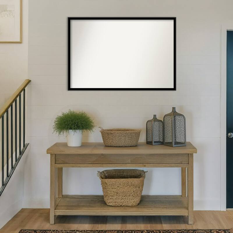 Incline Non-Beveled Wood Framed Wall Mirror