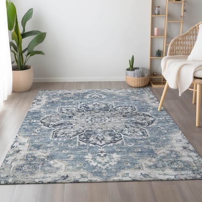 Premium Washable Super Soft Traditional Heriz Mayfield Rug