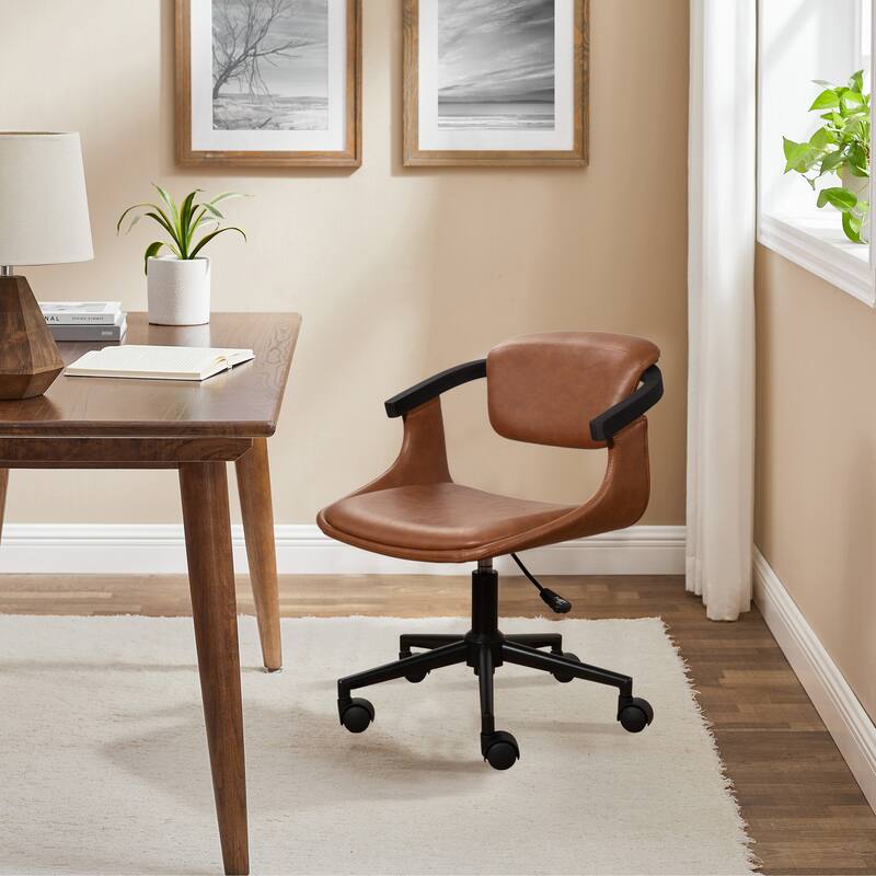 Art Leon Swivel and Height Adjustable Home Office Desk Chair with Rolling