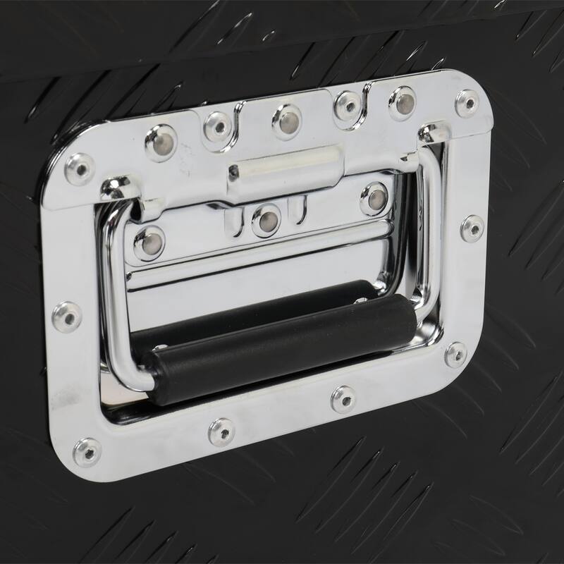 50" Aluminum Five Pattern Toolbox Single Lock Black - N/A