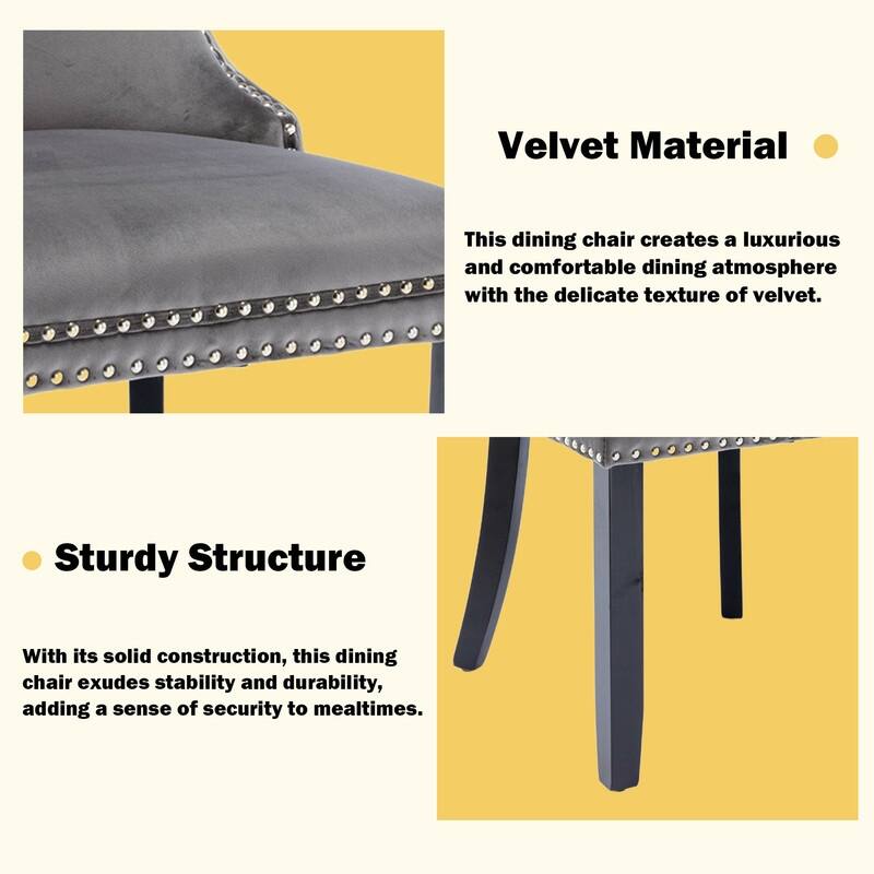 Upholstered Wing Back Dining Chair (Set of 6)