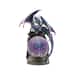 Q-Max 12.5"H LED Blue Dragon Optic Globe Statue Fantasy Decoration Figurine