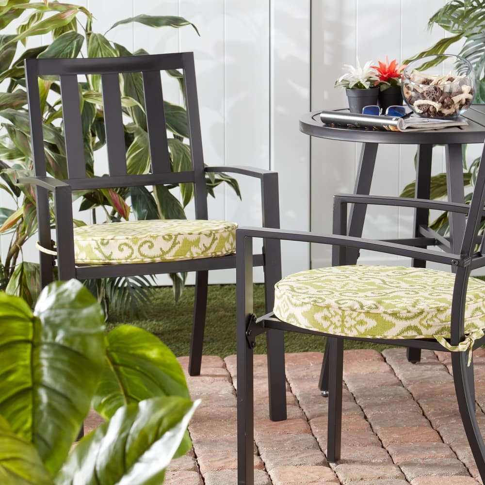 Greendale Home Fashions 18" Round Outdoor Chair Pad (Set of 2)