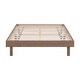preview thumbnail 7 of 6, Floating Platform Bed / Wood Slat Support/No Box Spring Needed, Walnut