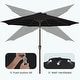 preview thumbnail 35 of 76, 9-ft Patio Market Umbrella with Tilting Pole, Waterproof & Breathable Canopy