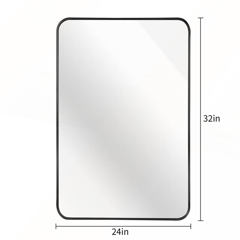 24x32 Inch Metal Framed Rectangular Bathrrom Mirror
