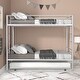 preview thumbnail 10 of 16, Versatile Twin Over Twin Metal Bunk Bed with Trundle - Space-Saving, Silent, and CPC Certified for Ultimate Safety