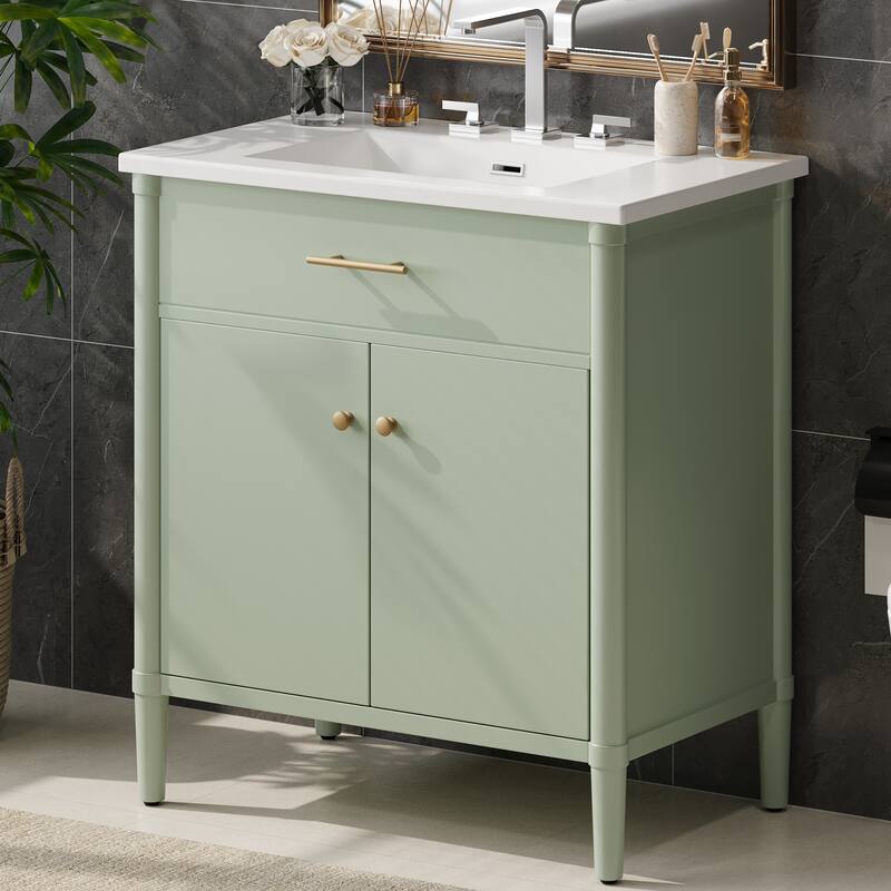 Christopher Knight Home - Emery 31" Bathroom Vanity with Sink highly with Modern Black Design
