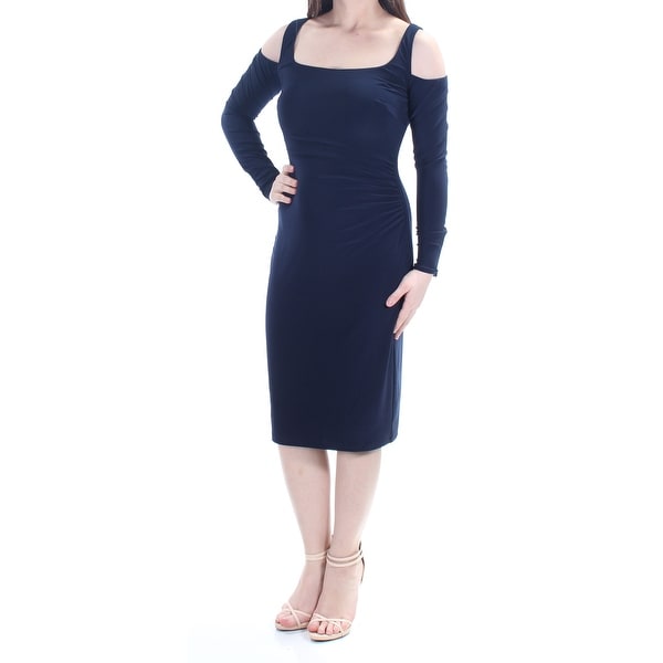 womens long sleeve navy dress
