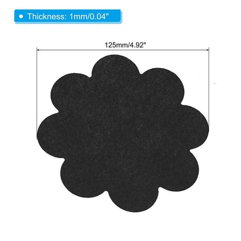 30pcs Plant Pot Hole Pad Nonwoven Flower Bonsai Bottom Soil Mat - Black - 5"