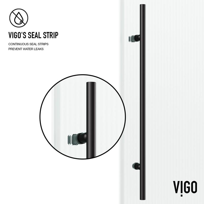 Vigo VG6021FL6066R Elan E-Class 66" High x 60" Wide Sliding Frameless