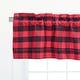 preview thumbnail 12 of 20, Franklin Check Cotton Window Curtain Valance Set of 2 - 15.5 x 72
