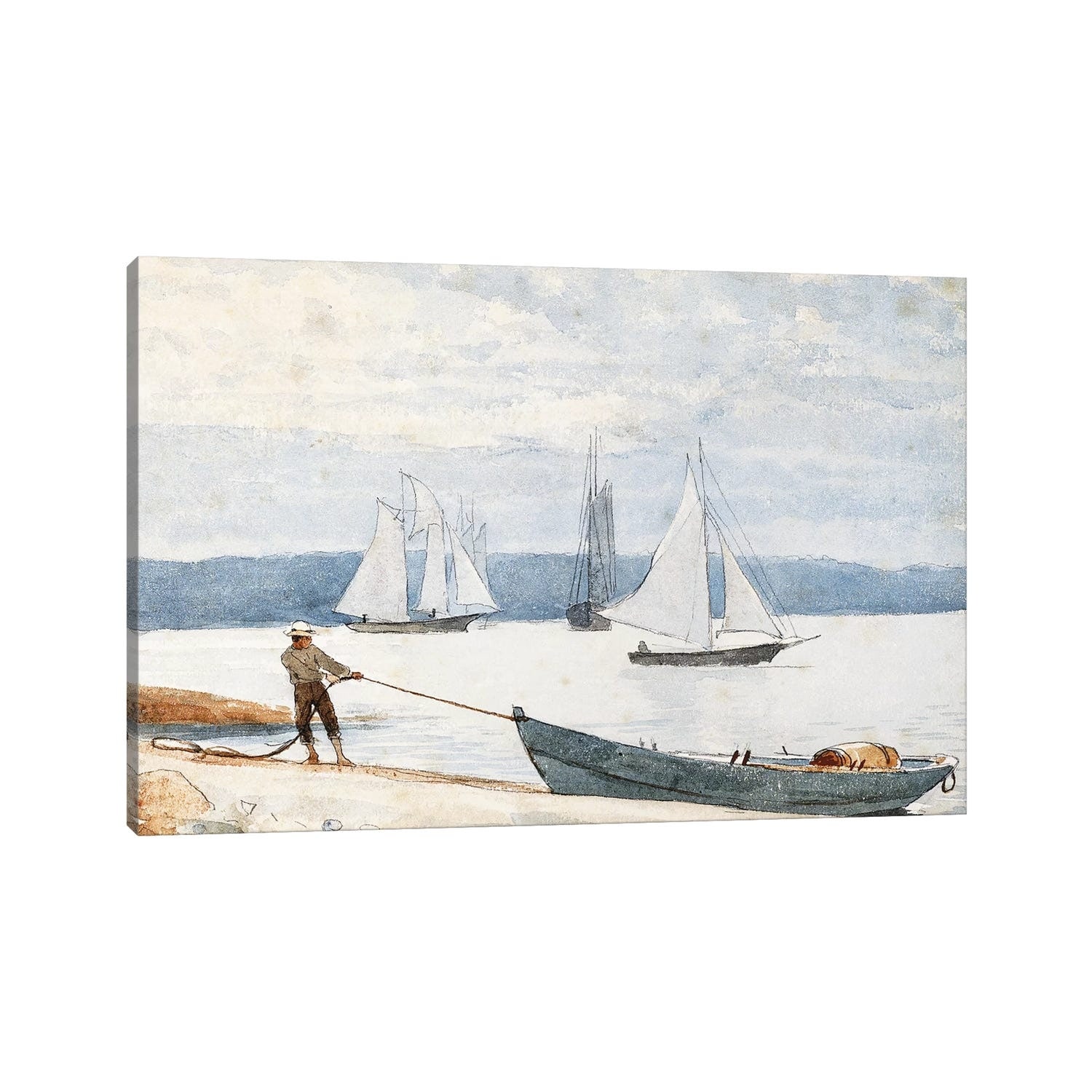 iCanvas "Pulling the Dory, 1880 " by Winslow Homer Canvas Print