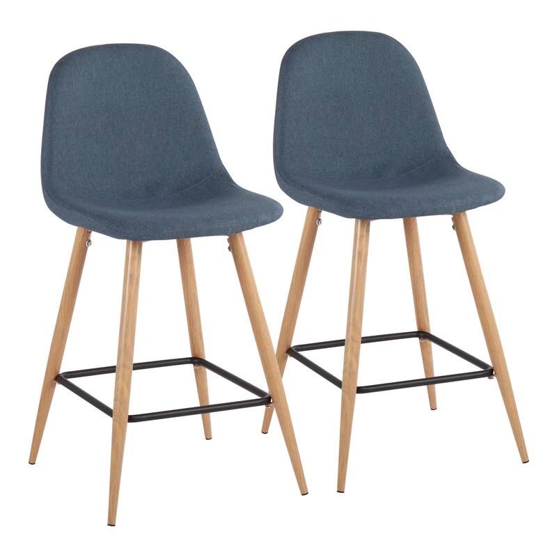 Carson Carrington Stone Natural Counter Stool - Set of 2