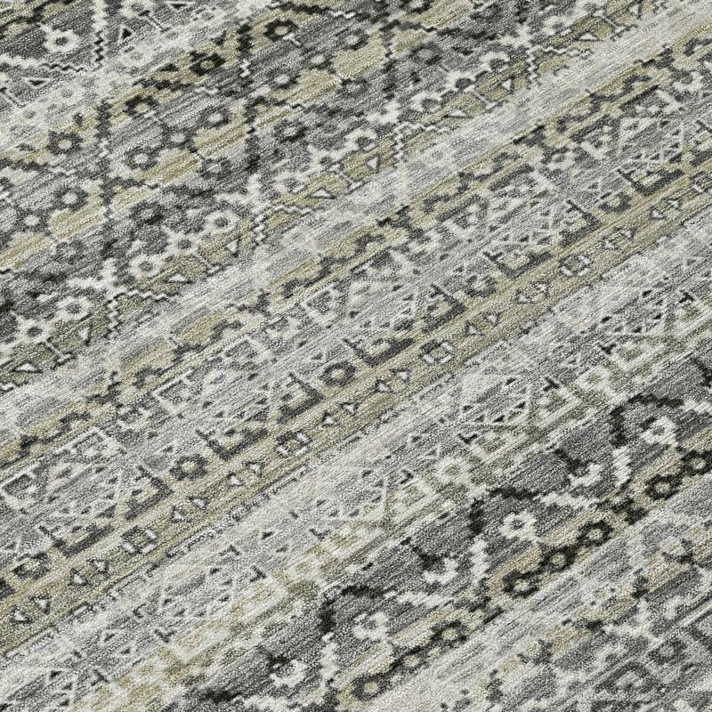 HomeRoots Striped Transitional Rectangle Outdoor Rug