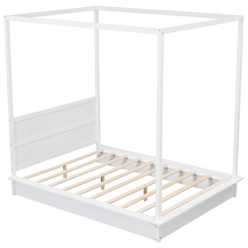 Canopy Platform bed With Support Slats