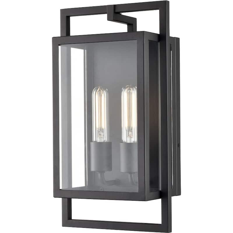 Millennium Lighting 270002 Agatha 2 Light 16" Tall Outdoor Wall Sconce - Textured Black