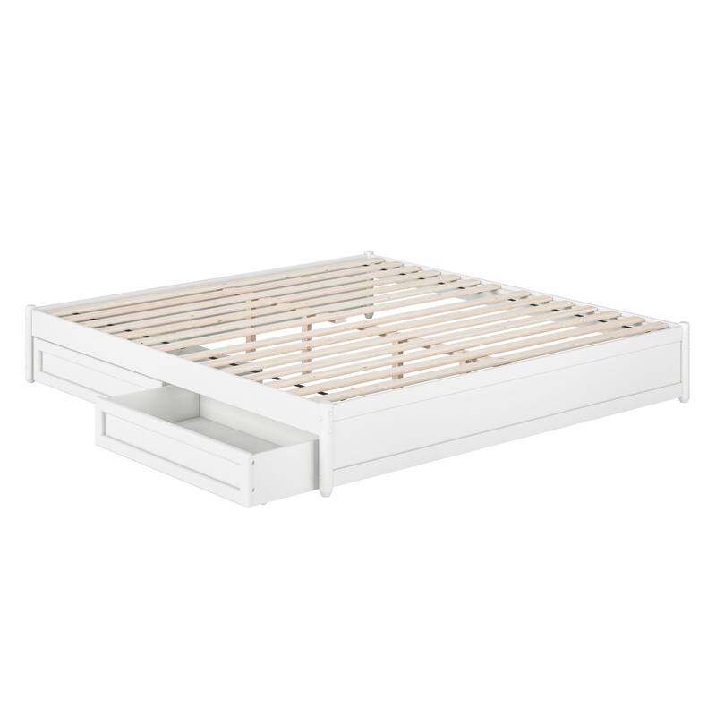 Barcelona Panel Platform Bed with Storage Drawers