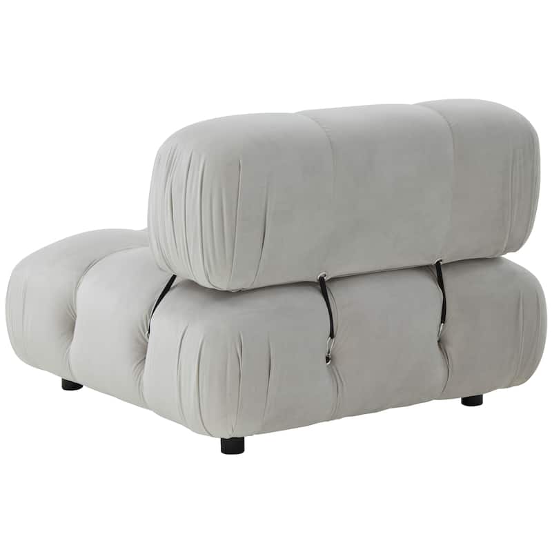 SAFAVIEH Couture Raimunde Tufted Accent Chair - 37 In W x 37 In D x 27 In H - 37Wx37Dx27H