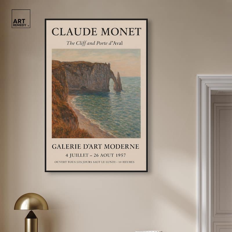 Monet's Seascape Canvas by Art Remedy