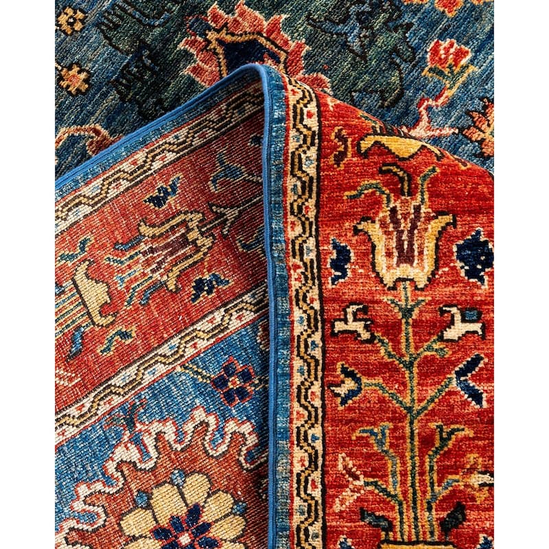 Serapi One-of-a-Kind Hand-Knotted Area Rug - Light Blue, 5' 11" x 9' 3" - 5' 11" x 9' 3"