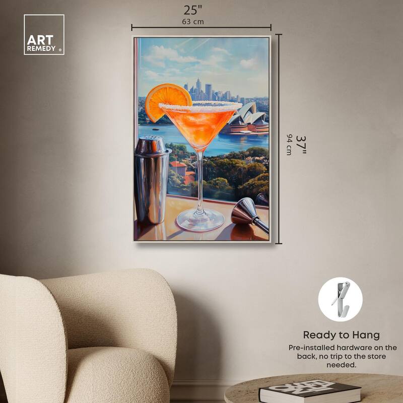 Classy Drink in Australia Canvas by Art Remedy