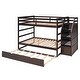 preview thumbnail 13 of 65, Wooden Bunk Bed Storage Bed with Twin Size Trundle and 3 Storage Stairs