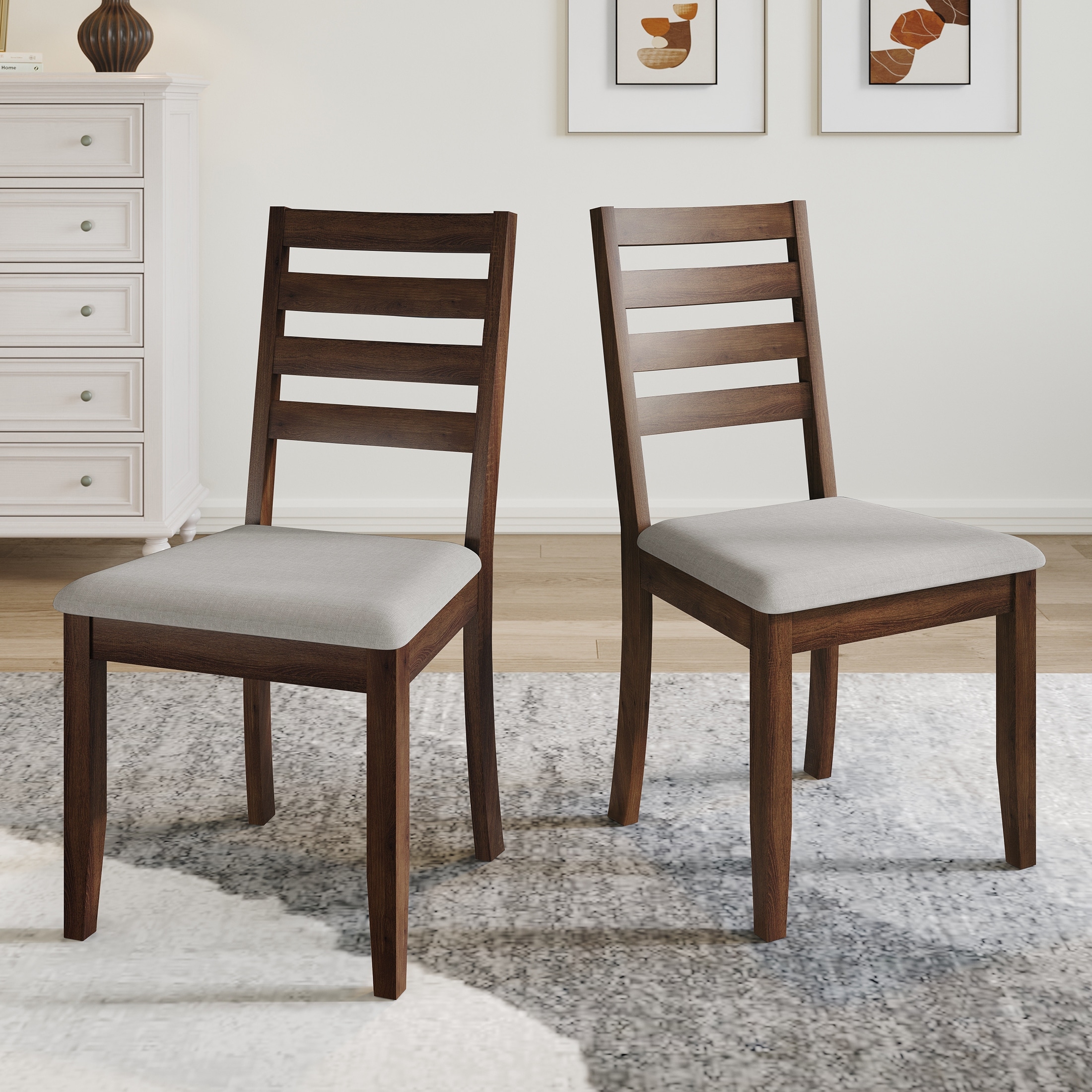 CraftPorch Simple Timeless Wooden Dining Chairs (Set of 2)