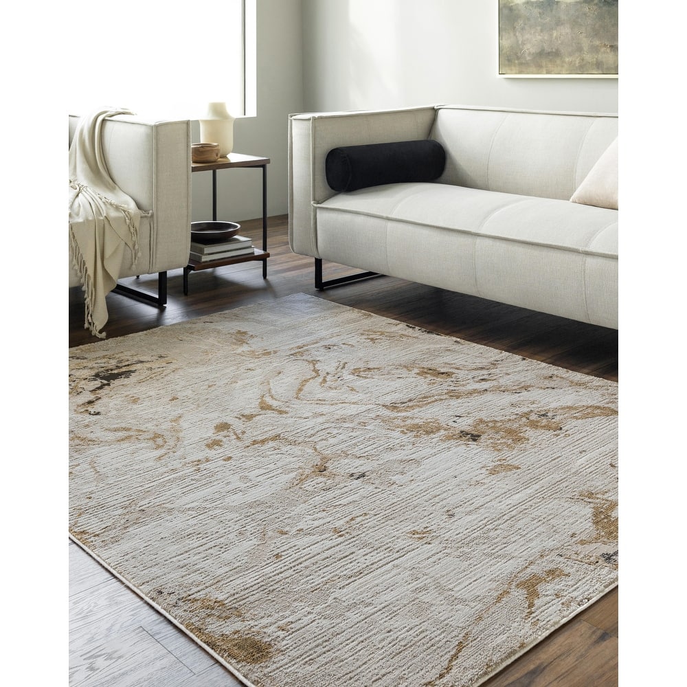 Livabliss Allegro Casual Abstract Marble Area Rug