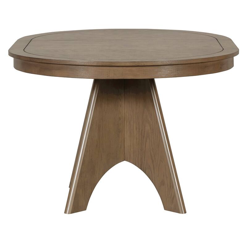 Vintage 5-Piece Extendable Dining Table Set with 4 Upholstered Chairs for Rustic Farmhouse Kitchen Aesthetics