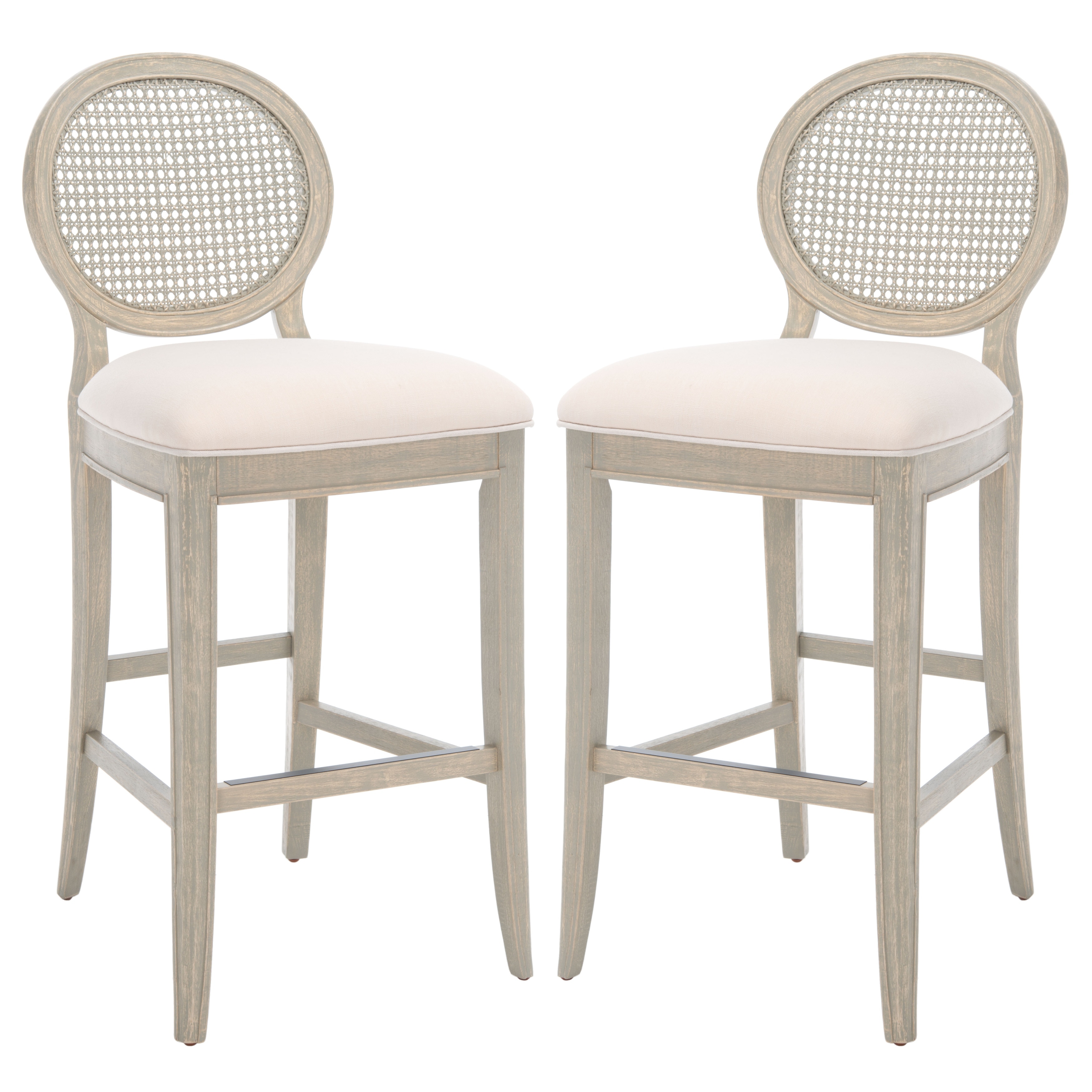 Rattan best sale barstool set