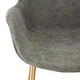 preview thumbnail 13 of 25, LeisureMod Markley Leather Dining Armchair Gold Metal Legs Set of 2