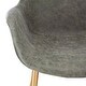 preview thumbnail 13 of 25, LeisureMod Markley Modern Leather Dining Armchair With Gold Metal Legs
