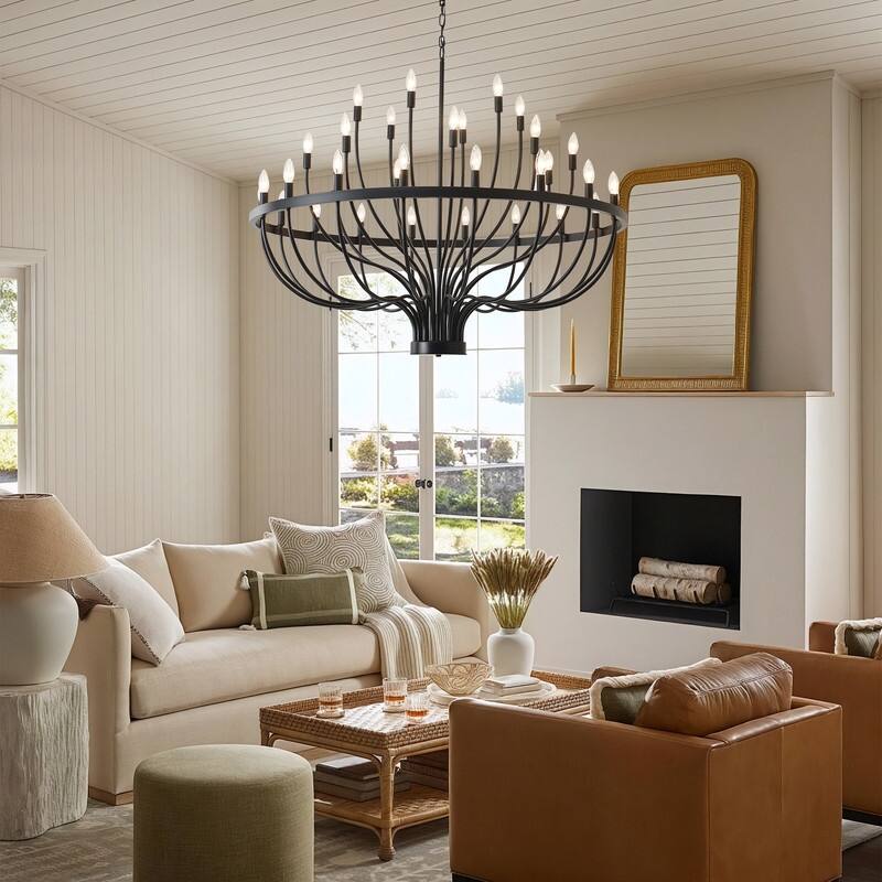 Farmhouse Chandelier Large Wagon Wheel Chandeliers Candle Chandelier