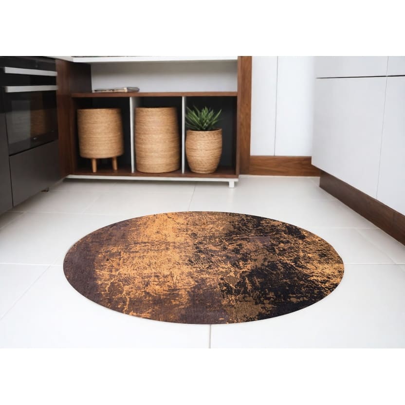 Haciv Geometric Abstract Modern Non Skid Woven Area Rug By HomeRoots - 48' X '48' X '0.12