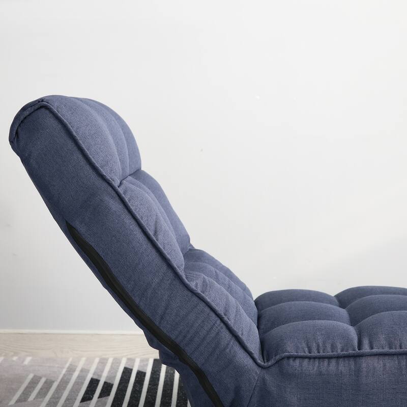 Navy 23.6" High Back Foldable Recliner Chair