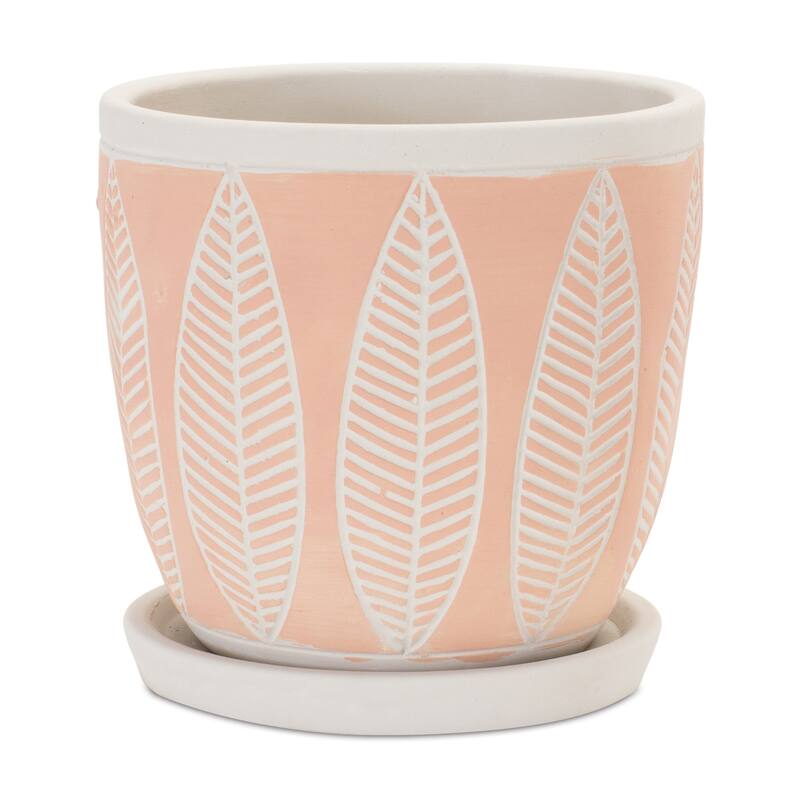 Stone Planter with Plate (Set of 2) - 5 x 5 x 1.5