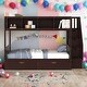 preview thumbnail 2 of 11, Twin Over Full Bunk Bed with Shelves, Storage Staircase, & 2 Drawers, Solid Pine Wood, Multiple Colors,Espresso