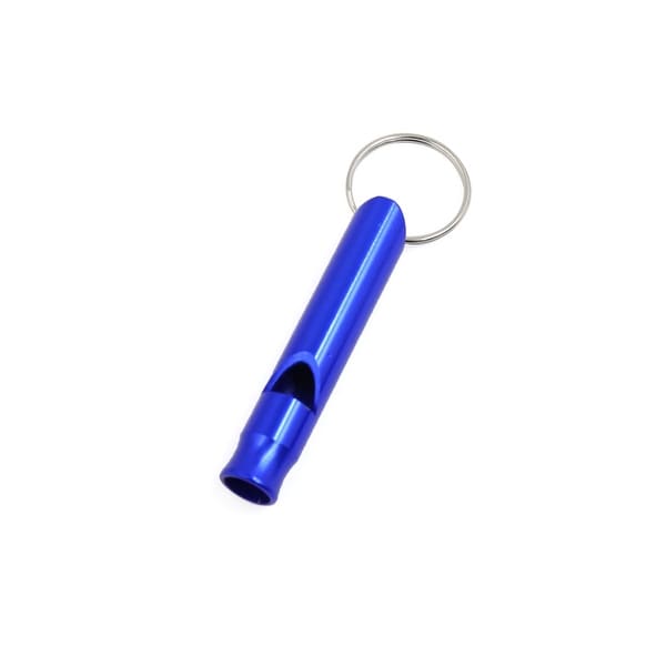 Camping Outdoor Aluminium Alloy Pendant Keys Holder Survival Whistle Blue