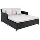 preview thumbnail 43 of 59, SAFAVIEH Outdoor Cadeo Wicker Daybed with Pillows and Cushions