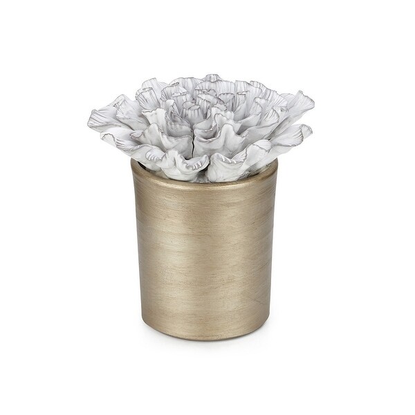 9.5" Golden Colored Artificial Flower Tabletop Decor - N/A