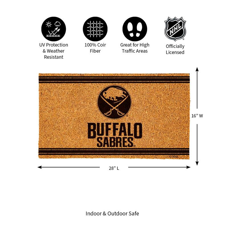 28 in. x 16 in. Buffalo Sabres, Coir Mat