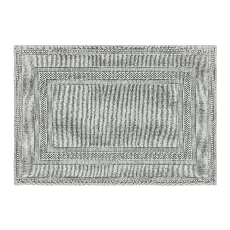 Jean Pierre Cotton Stonewash Racetrack 17 x 24 in. Bath Rug